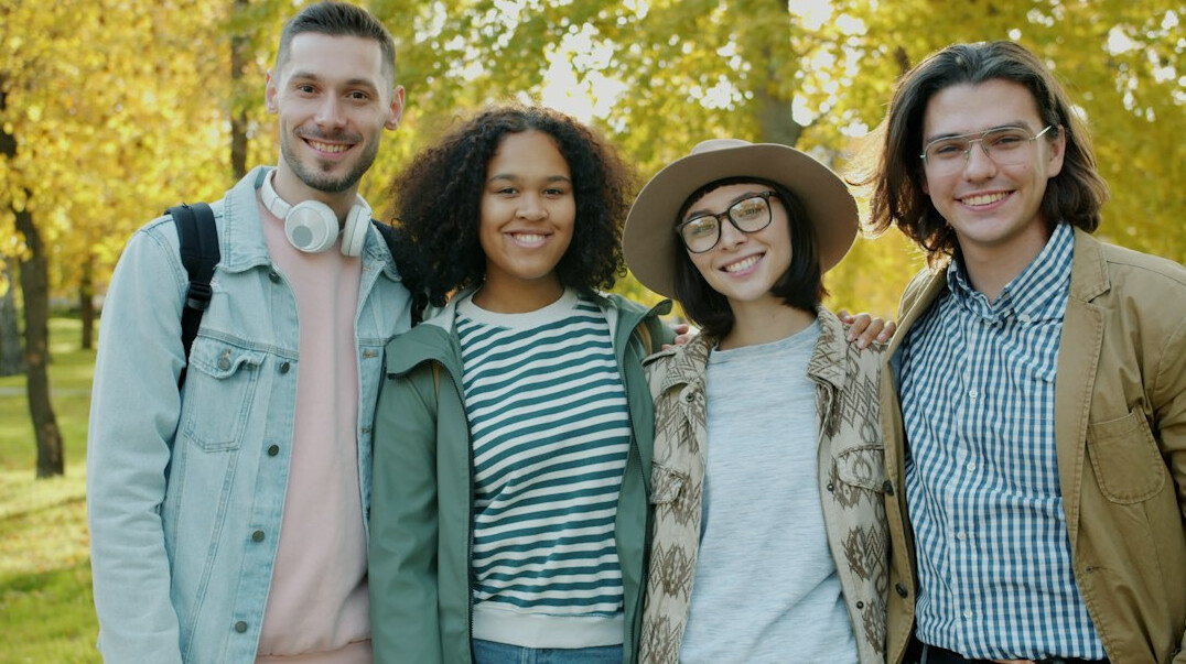 diverse people connecting